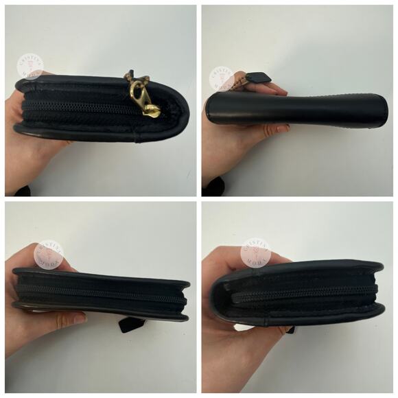 Vintage Coach Zip Around Compact Clutch Wallet 6901 Black - Picture 6 of 10